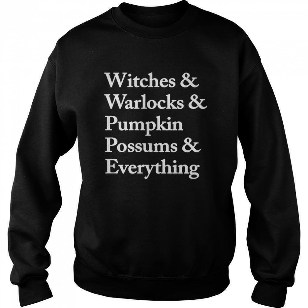 Witches Warlocks Pumpkin Possums Everything Fall Season Sweatshirt